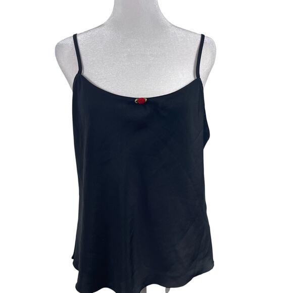 VTG Y2K Josie Natori Silk Feel Sleep Set Sz M Pajamas Loungewear Crop Pants - Picture 2 of 9